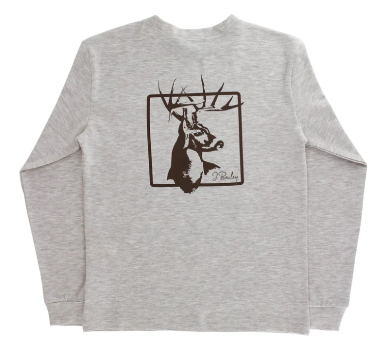 L/S Logo Tee Deer on Oatmeal