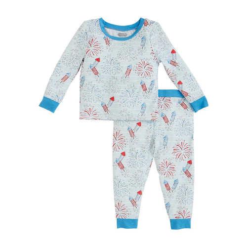 Blue Firework Glow Pj Set