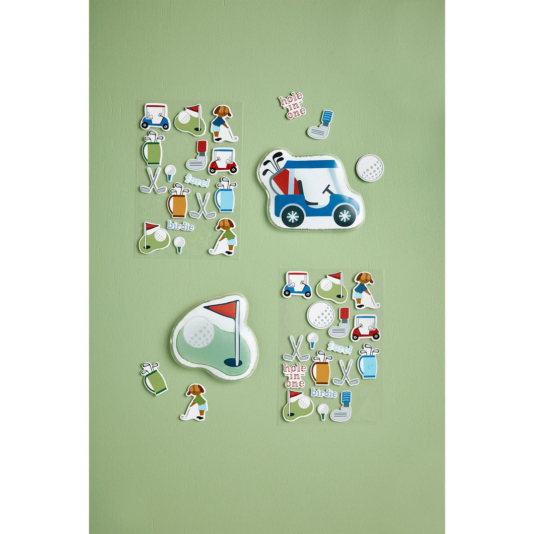 Golf Flag Ouch Pouch & Sticker Set
