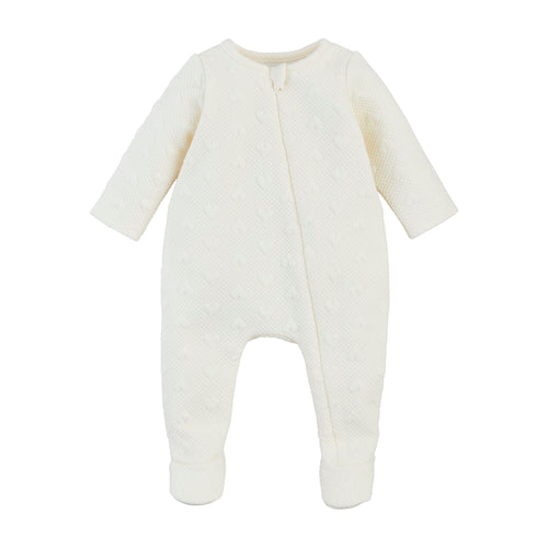 QUILTED HEART SLEEPER - IVORY
