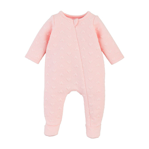 QUILTED HEART SLEEPER- PINK
