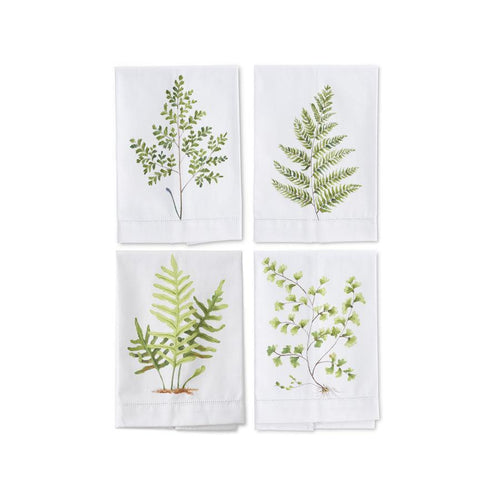 Handpainted Fern Guest Towels