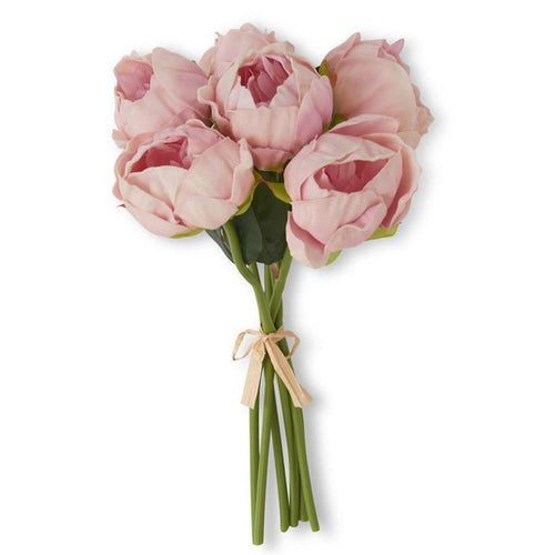 12 inch Pink Real Touch Peony Bundle