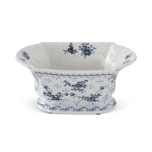 13 Inch Blue and White Ceramic Bowl