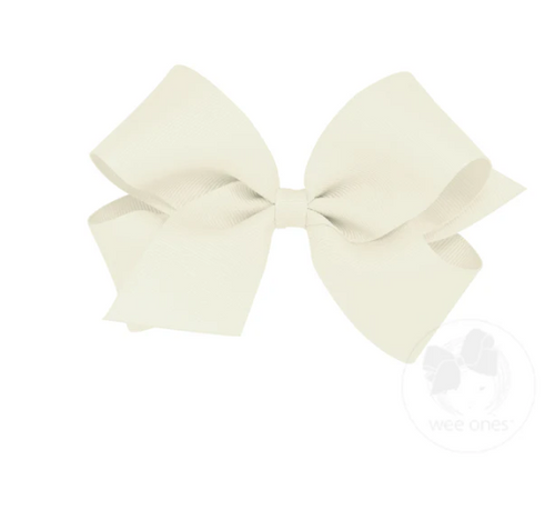 Antique White Classic Grosgrain Hairbow