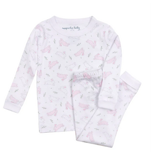 Bunny Hop Long Pajamas Pink