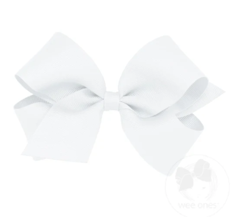 White Classic Grosgrain Hairbow