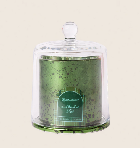 Tree Metallic Candle with Cloche
