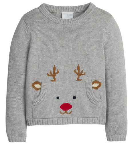 Pocket Intarsia Sweater - Reindeer