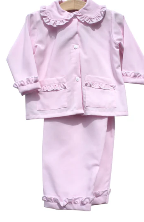 Pink Ruffle Long PJs