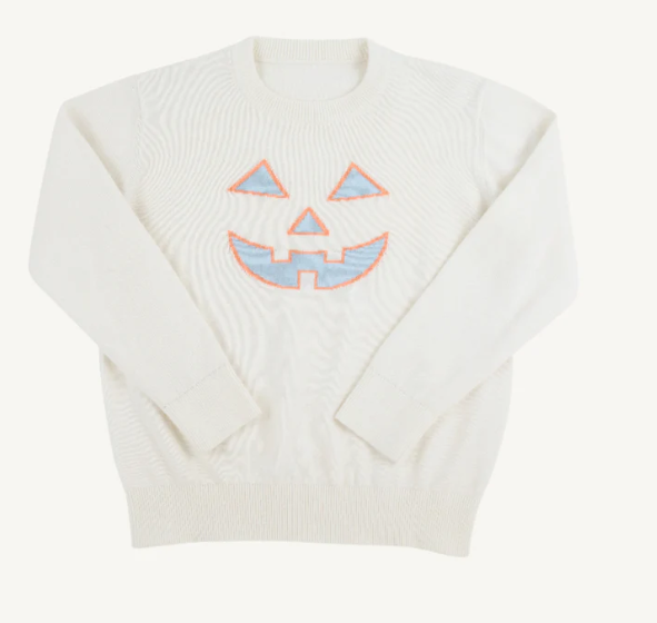 Isaac's Intarsia Sweater Pumpkin Face