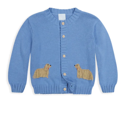 Applique Hardy Cardigan in Blue