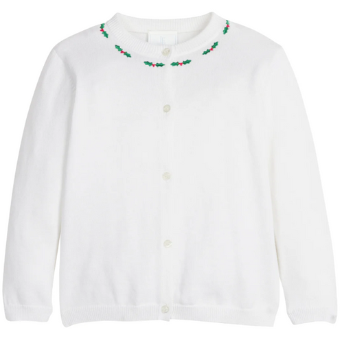Embroidered Essential Cardigan - Holly