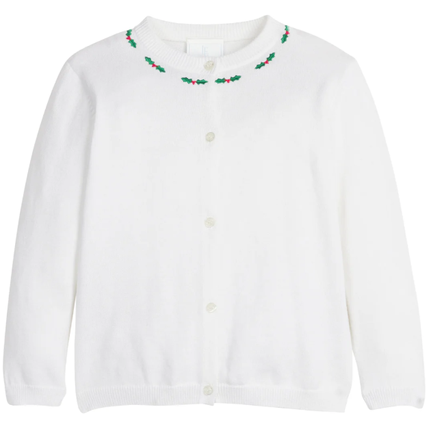 Embroidered Essential Cardigan - Holly