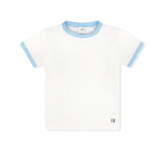 Bradley Basic Tee Coconut with Blue