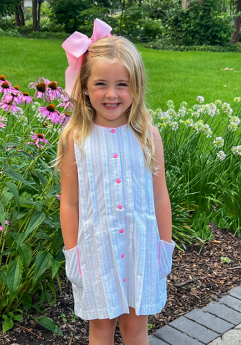 Reagan Dress Spring Seersucker Stripe