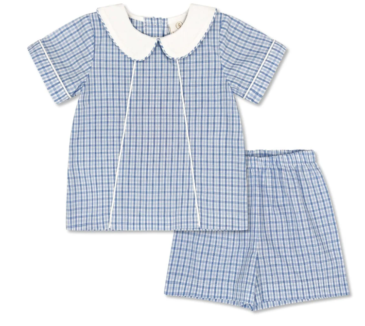 Billings Blue Plaid Adam Short Set