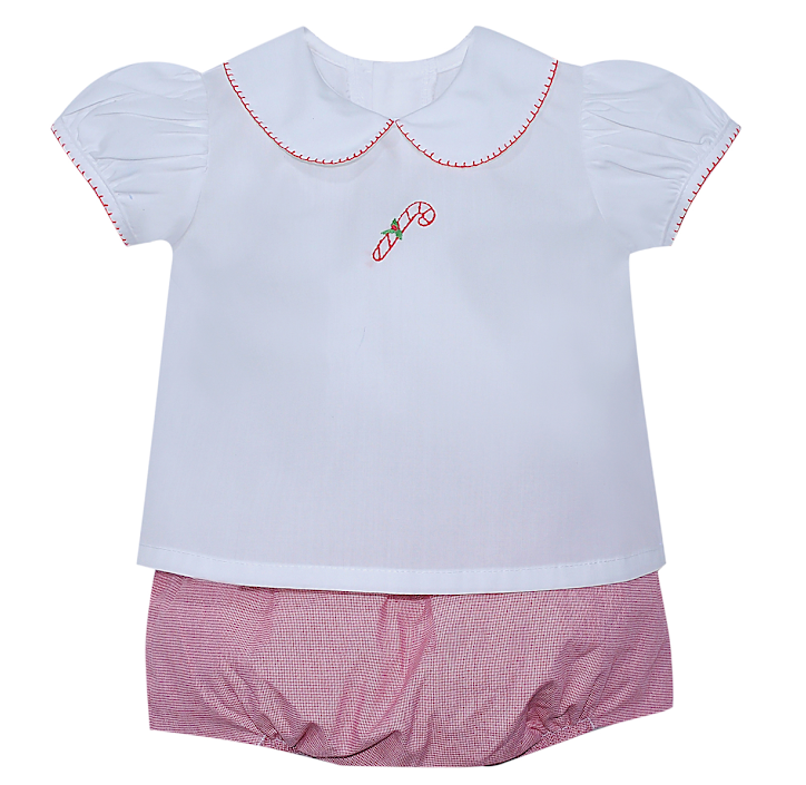 Red Micro Bailey Girl Diaper Set
