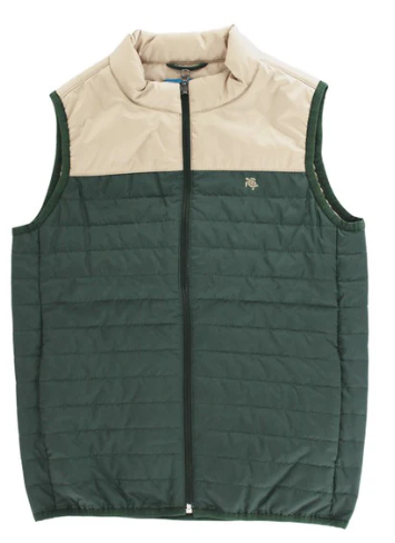 Quilted Vest Forest/Tan