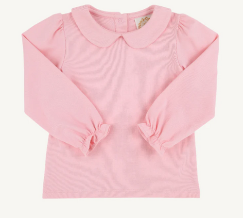 Maude's Pima Peter Pan Collar Shirt LS Pink