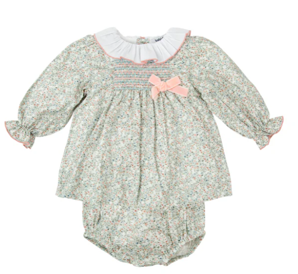 Floral Smocked Bloomer Set