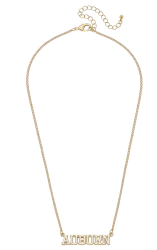 Auburn Tigers Varsity Outline Necklace