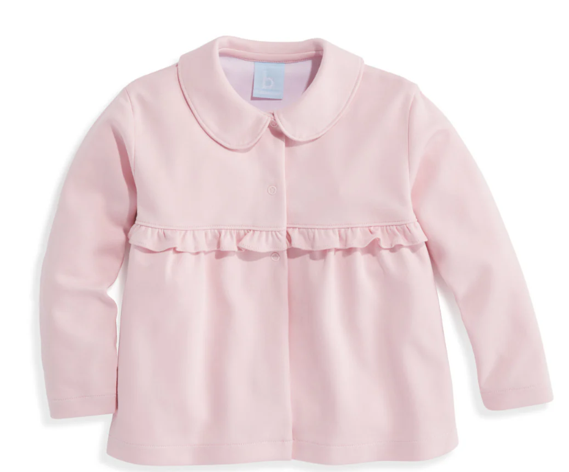 Ruffle Lotus Coat in Pink