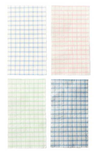 Mixed Light Gingham Guest Napkins