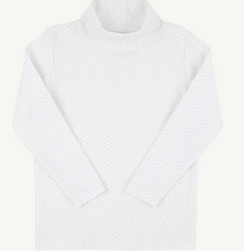Tatum's Turtleneck Beale Street Blue Microdot