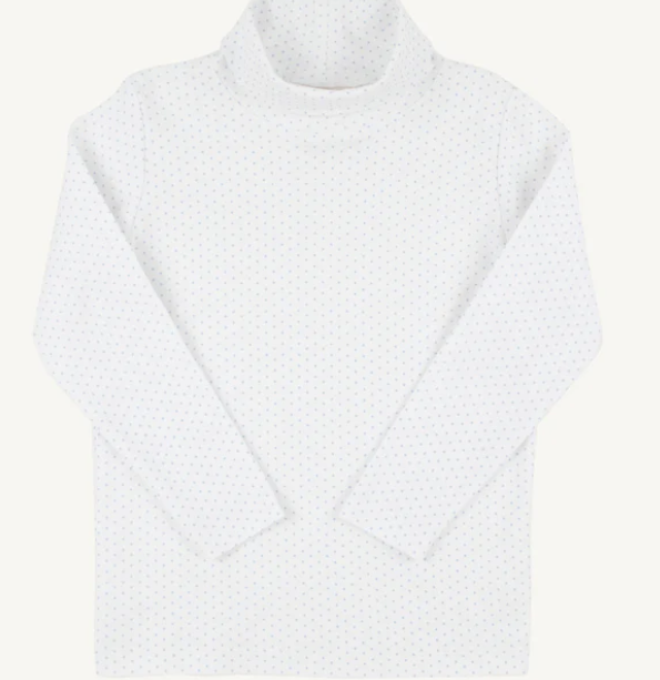 Tatum's Turtleneck Beale Street Blue Microdot