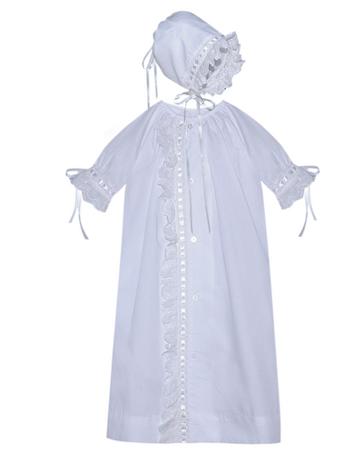 White Finn Daygown with Eyelet