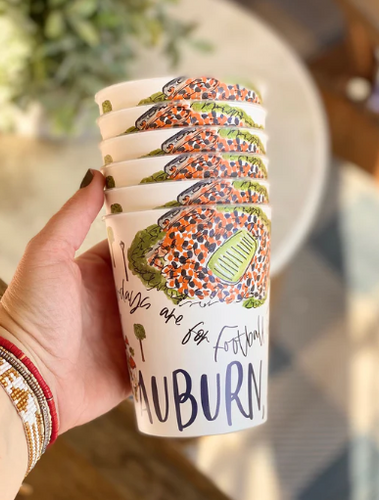 Auburn, AL Reusable Cup Set of 6