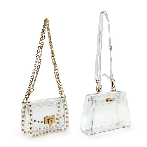 Clear Bag with Gold Hardware