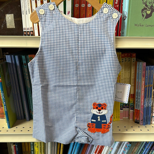 Orange Navy Applique Shortall