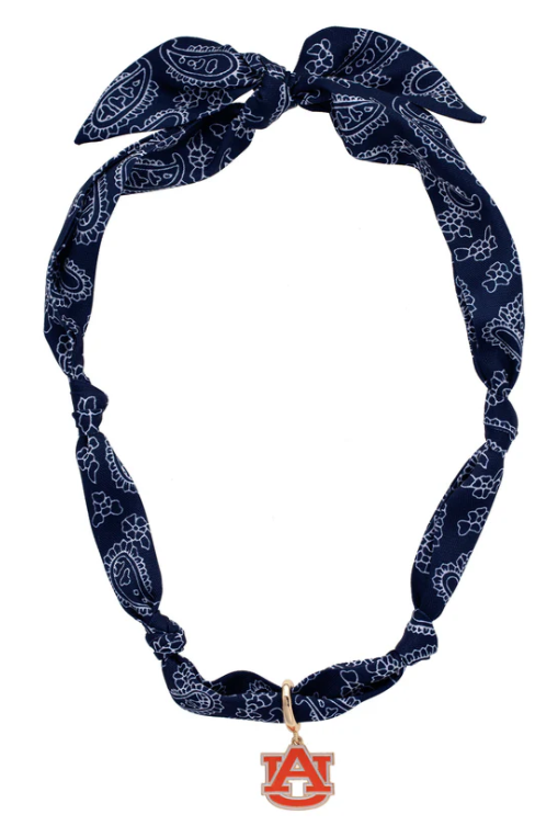 Auburn Logo Bandana Scarf Necklace