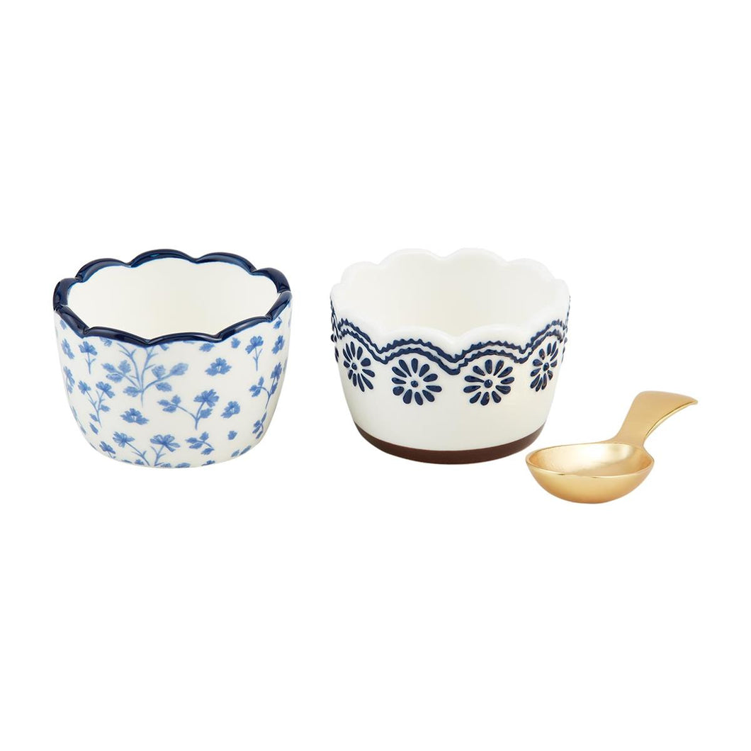 Blue Floral Tidbit Set