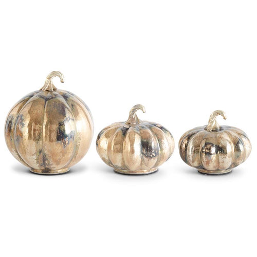 Rose Gold Mercury Glass Pumpkin