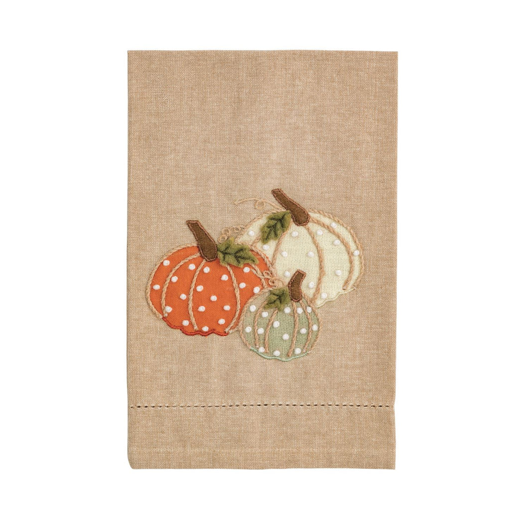 Pumpkin French Knot Towel