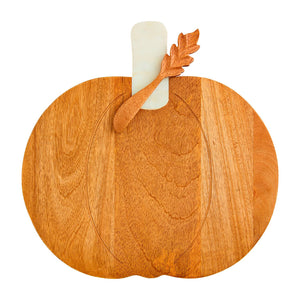 Wood & Marble Pumpkin Board Set