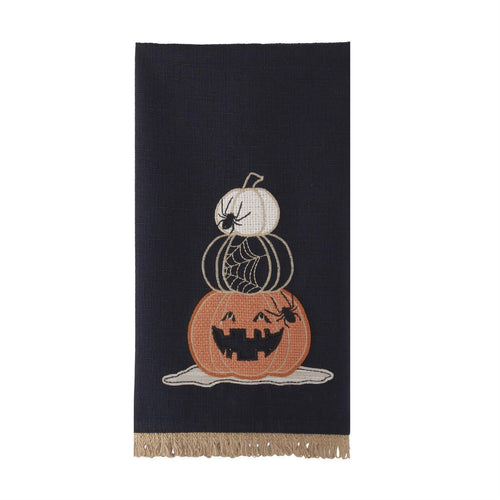 Jack O Lantern Stitched Hand Towel