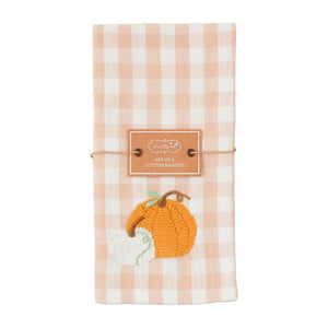 Pumpkin Check Napkin Sets