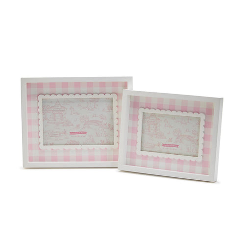 Pink Gingham Photo Frame