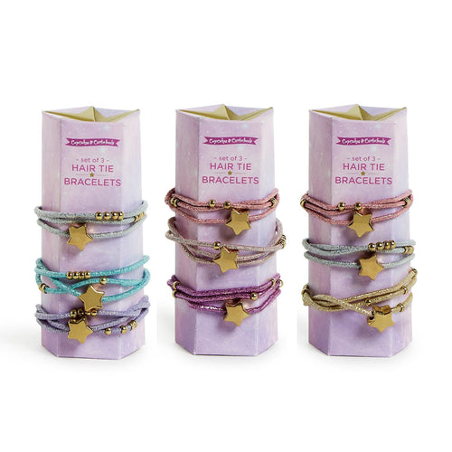 S/3 Star Metallic Elastic Hair Tie/Bracelets