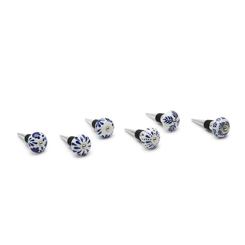 Blue and White Bottle Stopper