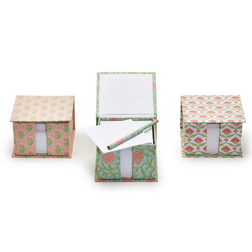 Floral Block Print Paper Caddy