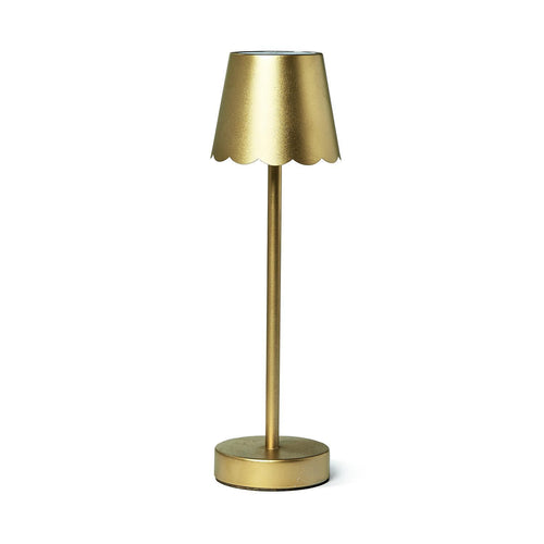 LED Table Lamp w/Scalloped Edge Shade