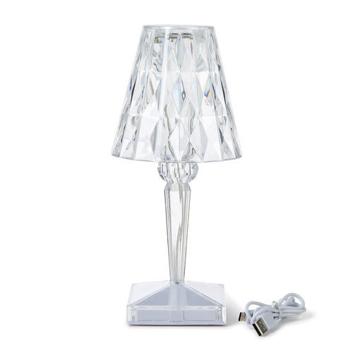 LED Portable Cordless Color-Changing Crystal Table Lamp