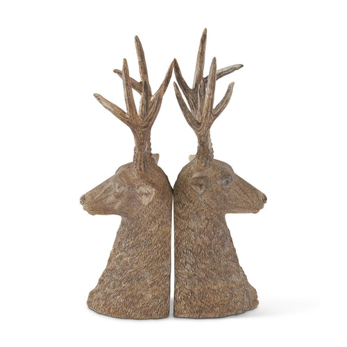 Resin Deer Bust Bookends