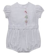 White Sage Bubble with Christmas Embroidery
