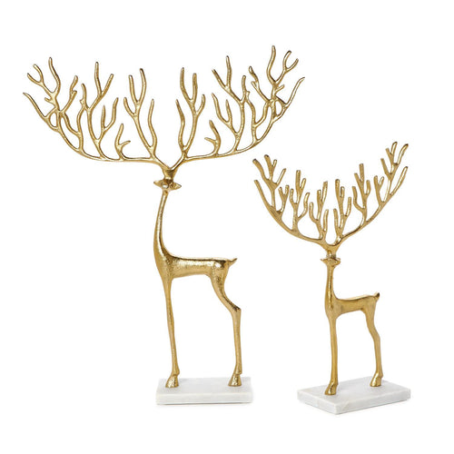 Golden Reindeer Sculpture